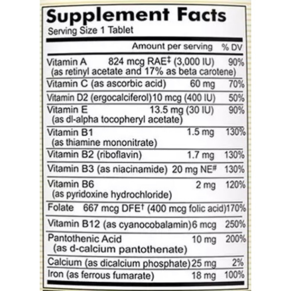 Вітамінно-мінеральний комплекс Mason Natural Daily Multiple Vitamins With Iron 365 Tabs