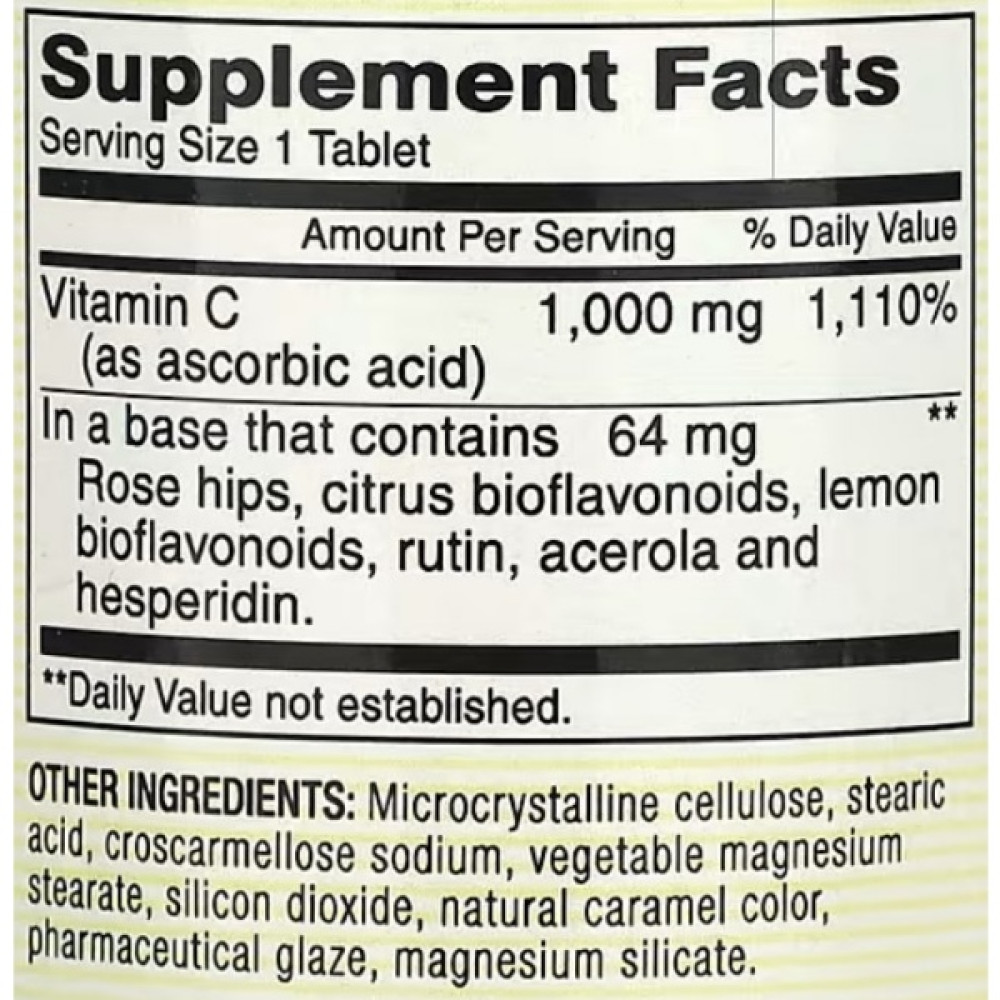 Вітамін C Mason Natural Vitamin C Plus Rose Hips and Bioflavonoids Comple 1000 mg 60 Tabs