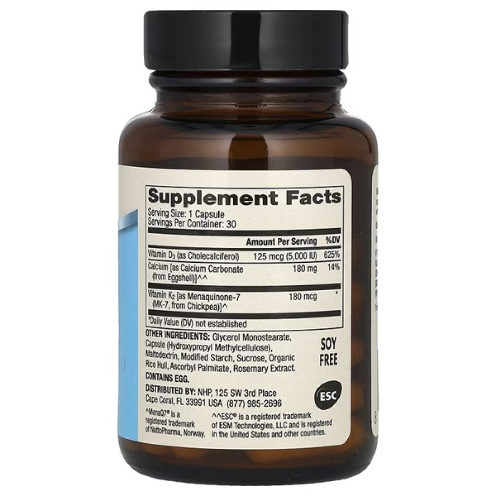 Вітамінно-мінеральний комплекс Dr. Mercola Calcium with Vitamins D3 & K2 30 Caps