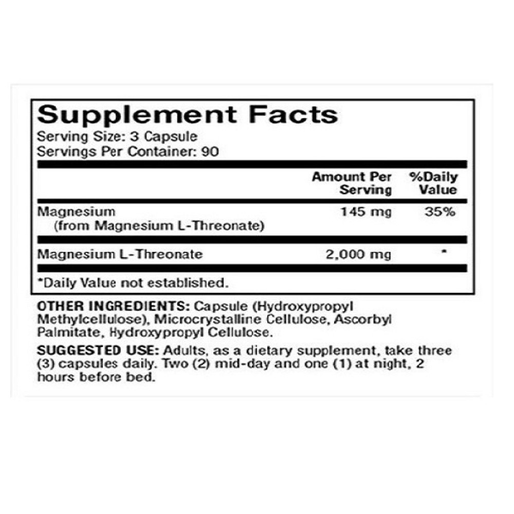 Мікроелемент Магній Dr. Mercola Magnesium L-Threonate 270 Caps