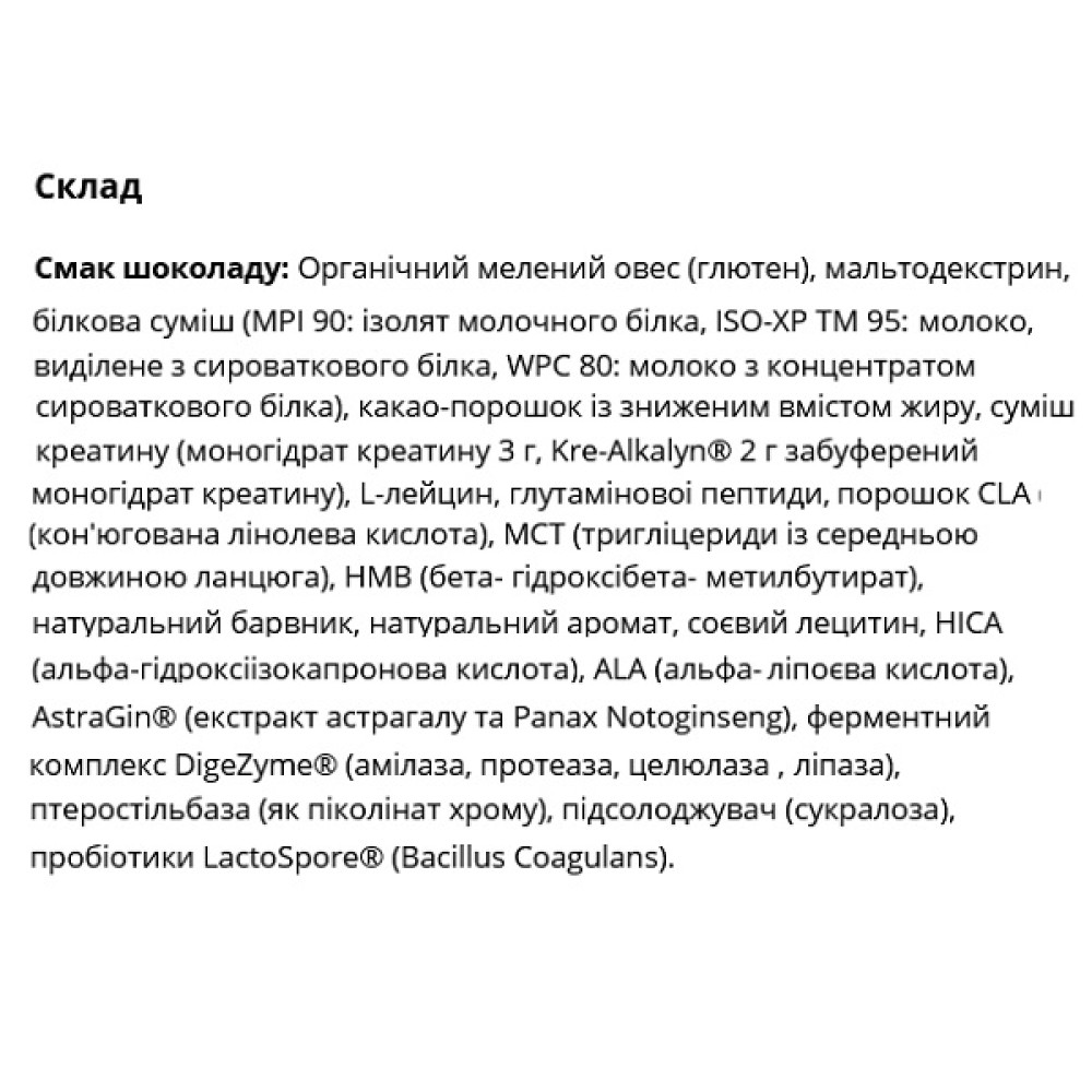 Гейнер Applied Nutrition Critical Mass Professional 2400 g /16 servings/ Chocolate