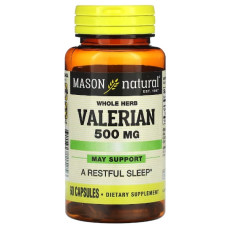 Комплекс для профілактики нервової системи Mason Natural Valerian 500 mg 60 Caps