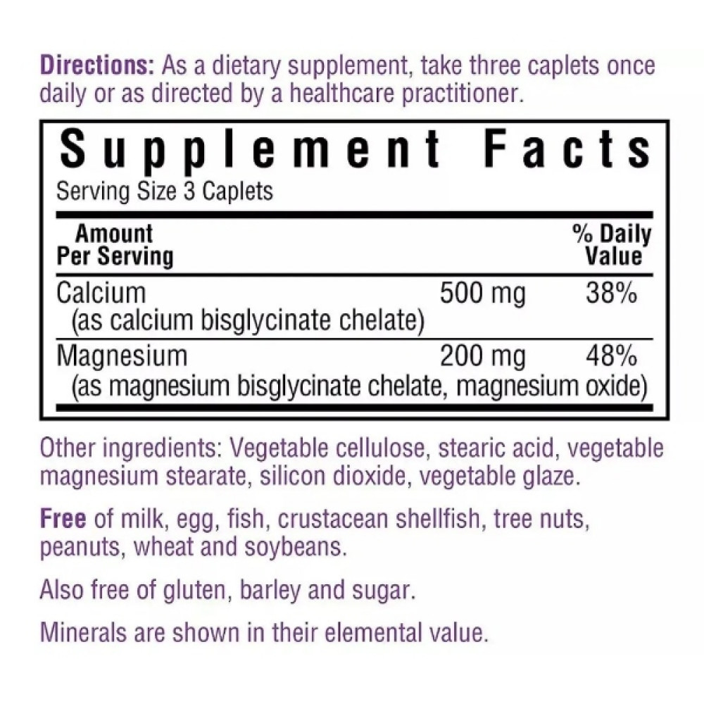 Мультимінеральний комплекс Bluebonnet Nutrition Albion Chelated Calcium Magnesium 60 Caplets