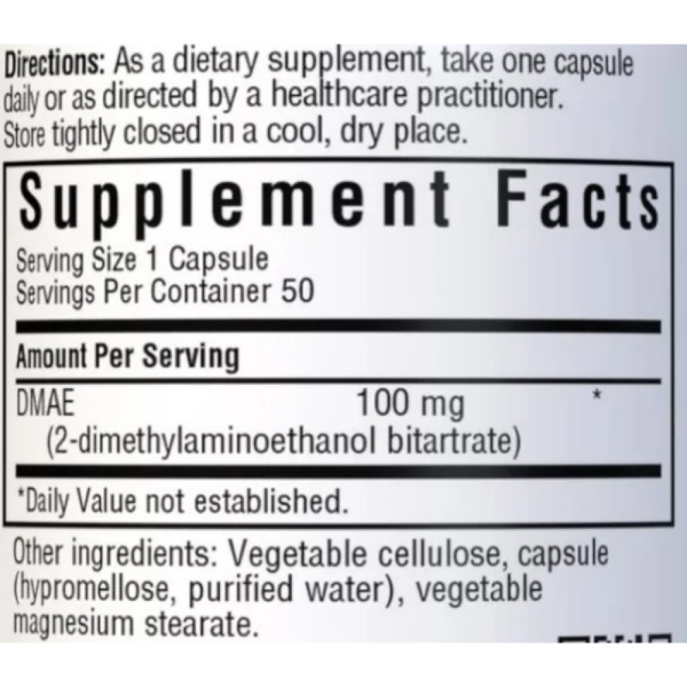 Диметиламіноетанол Bluebonnet Nutrition DMAE 100 mg 50 Veg Caps