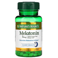Мелатонін для сну Nature's Bounty Melatonin 5 mg 90 Caps Мелатонін для сну Nature's Bounty Melatonin 5 mg 90 Caps