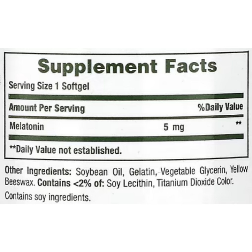 Мелатонін для сну Nature's Bounty Melatonin 5 mg 90 Caps