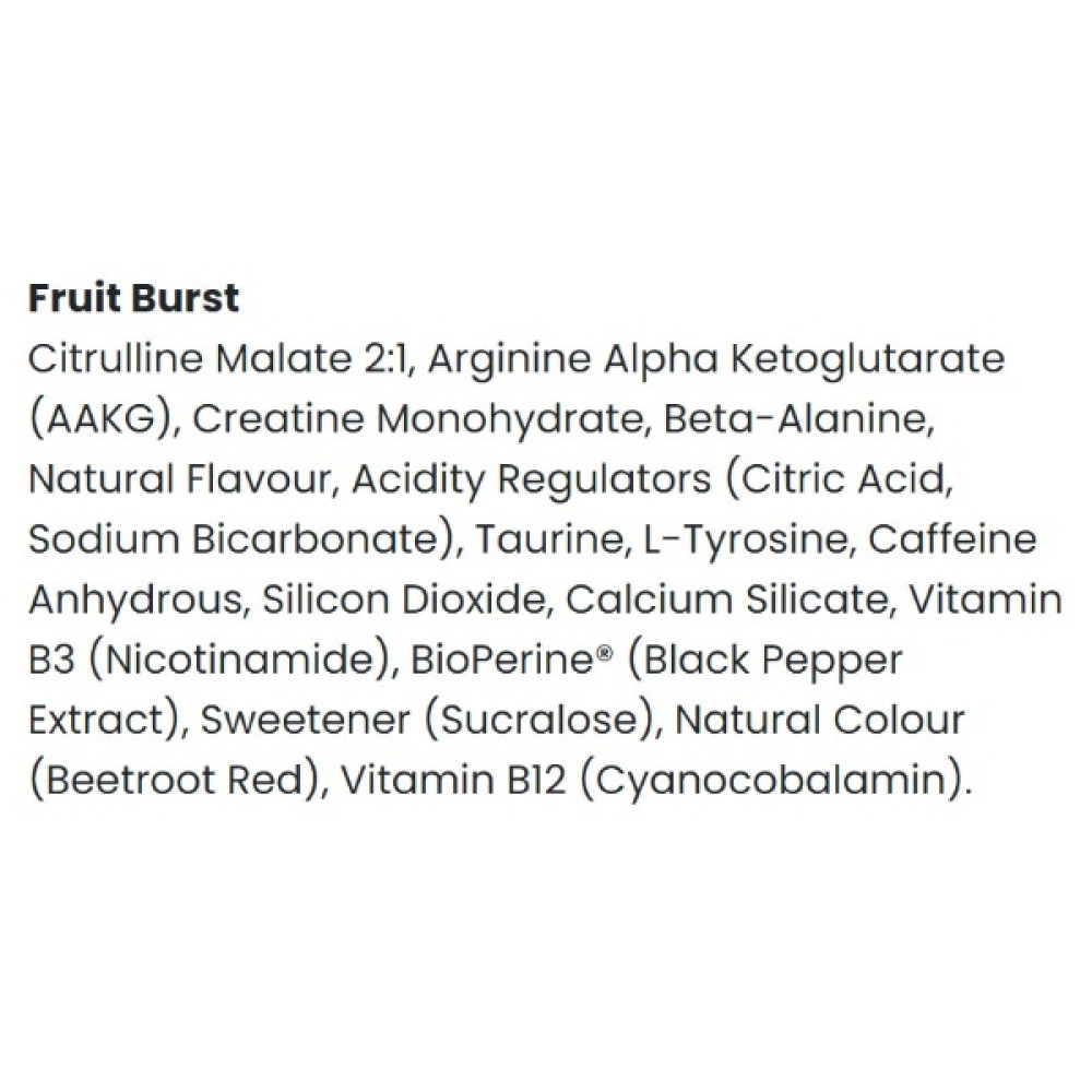Комплекс до тренування Applied Nutrition Pump 3g 375 g /50 servings/ Fruit Burst