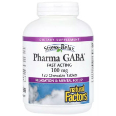 Амінокомплекс Natural Factors Stress-Relax Pharma GABA 100 mg 120 Chewable Tabs