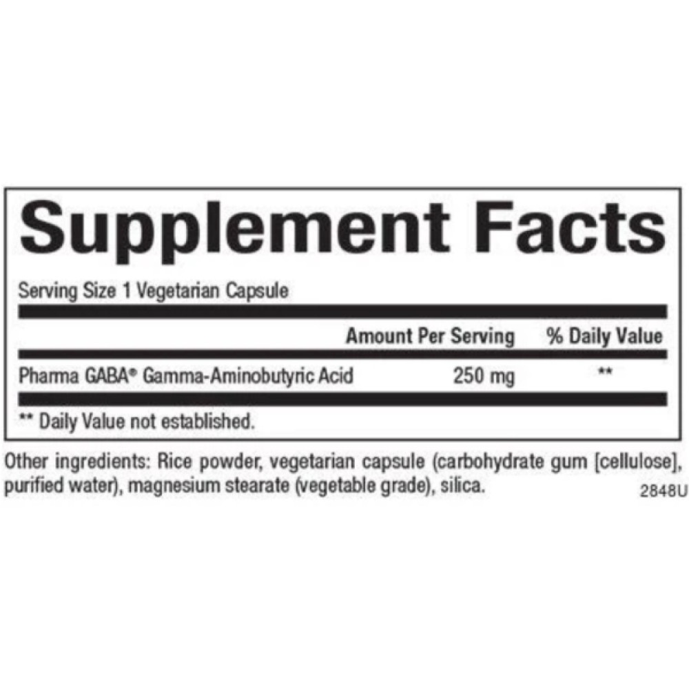 Амінокомплекс Natural Factors Stress-Relax Pharma GABA 250 mg 60 Veg Caps