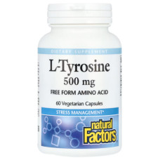 Тирозин Natural Factors L-Tyrosine 500 mg 60 Veg Caps