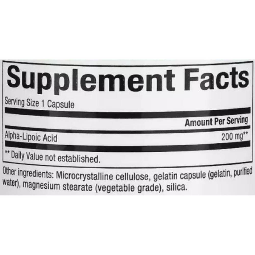 Альфа-ліпоєва кислота Natural Factors Alpha-Lipoic Acid 200 mg 60 Caps