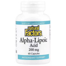Альфа-ліпоєва кислота Natural Factors Alpha-Lipoic Acid 200 mg 60 Caps