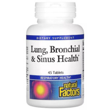 Комплекс для профілактики дихальної системи Natural Factors Lung, Bronchial & Sinus Health 45 Tabs