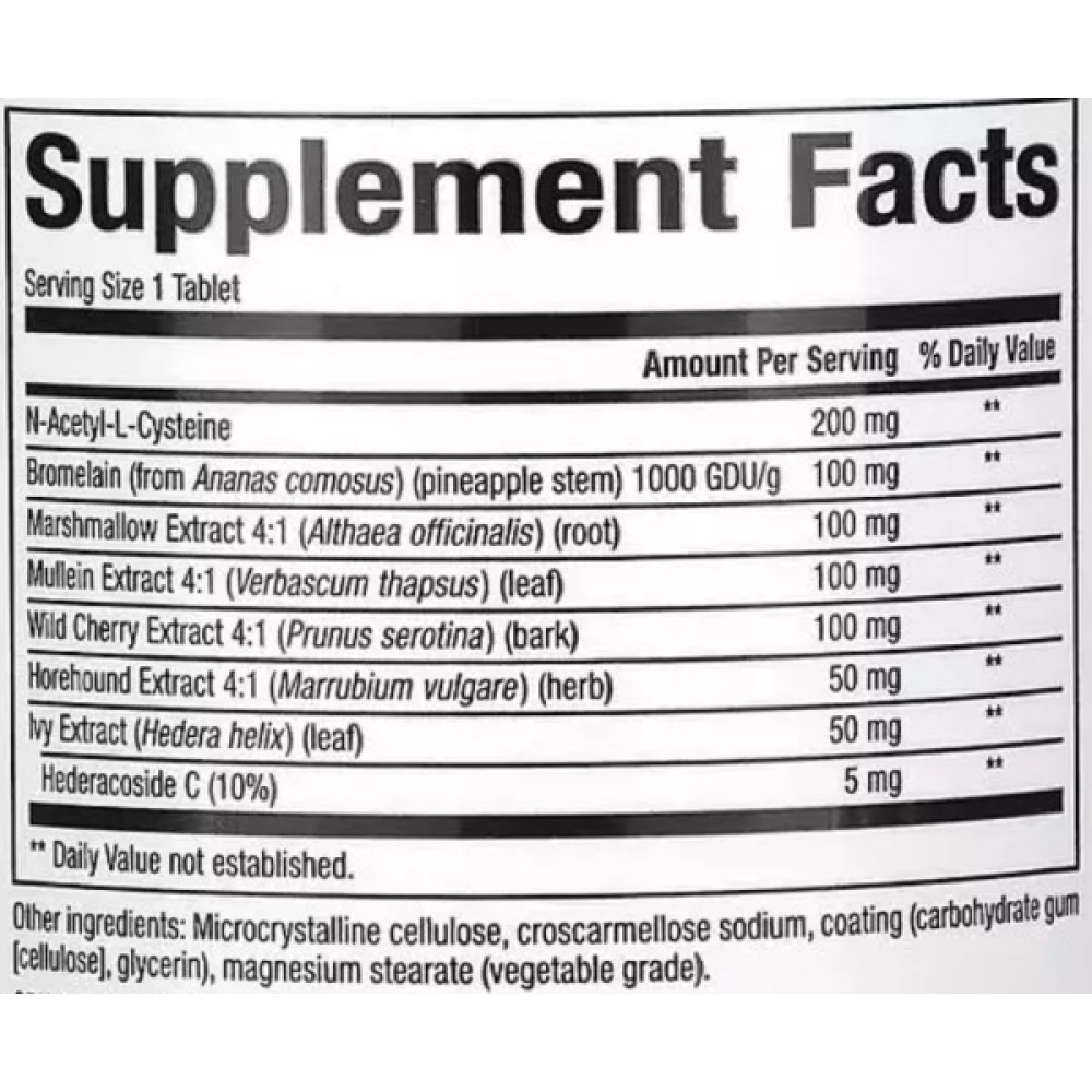 Комплекс для профілактики дихальної системи Natural Factors Lung, Bronchial & Sinus Health 45 Tabs