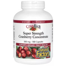 Журавлина Natural Factors Cran Rich Super Strength Cranberry Concentrate 500 mg 180 Caps