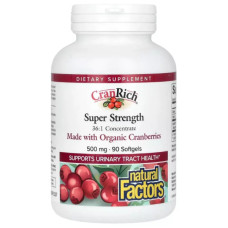 Журавлина Natural Factors CranRich 500 mg 90 Softgels