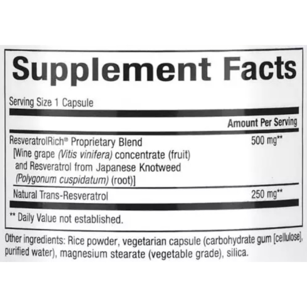 Ресвератрол Natural Factors Resveratrol Rich Super Strength Resveratrol Concentrate 60 Veg Caps