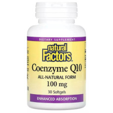 Коензим Natural Factors Coenzyme Q10 100 mg 30 Softgels
