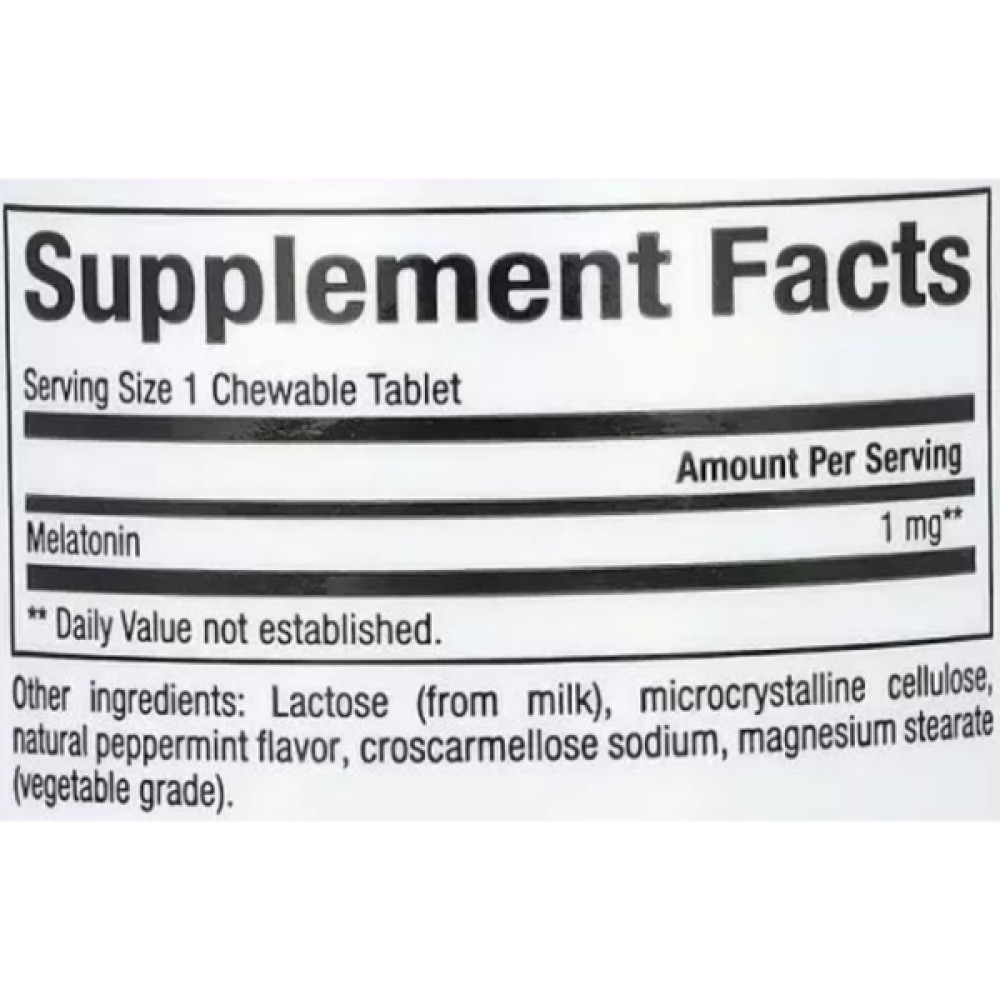 Мелатонін для сну Natural Factors Stress-Relax Melatonin 1 mg 90 Chewable Tabs