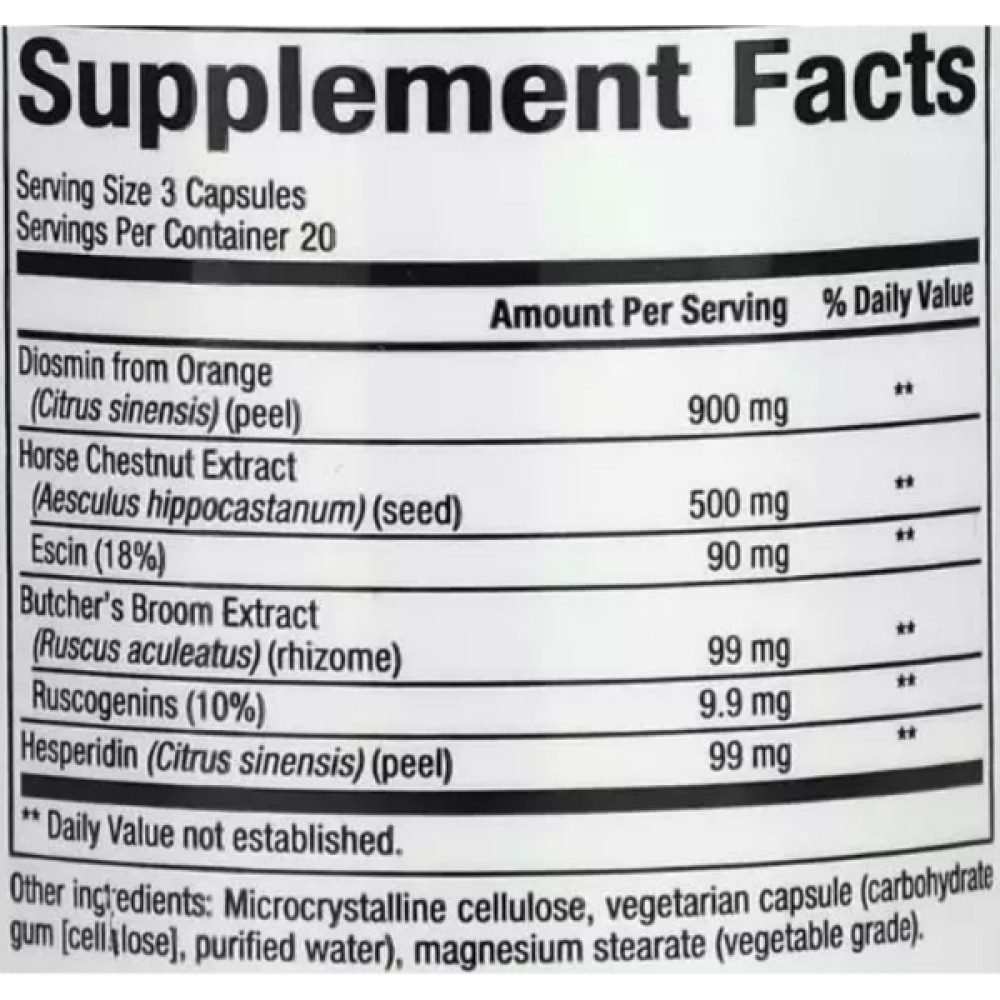 Комплекс для профілактики тиску та кровообігу Natural Factors WomenSense VeinSense 60 Veg Caps