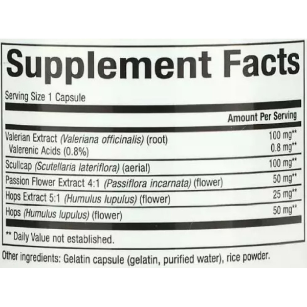 Комплекс для сну Natural Factors Herbal Factors Sleep Relax with Valerian & Hops 90 Caps