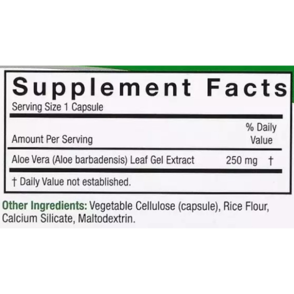 Алое Віра Nature's Answer Aloe Vera Phytogel 250 mg 90 Veg Caps