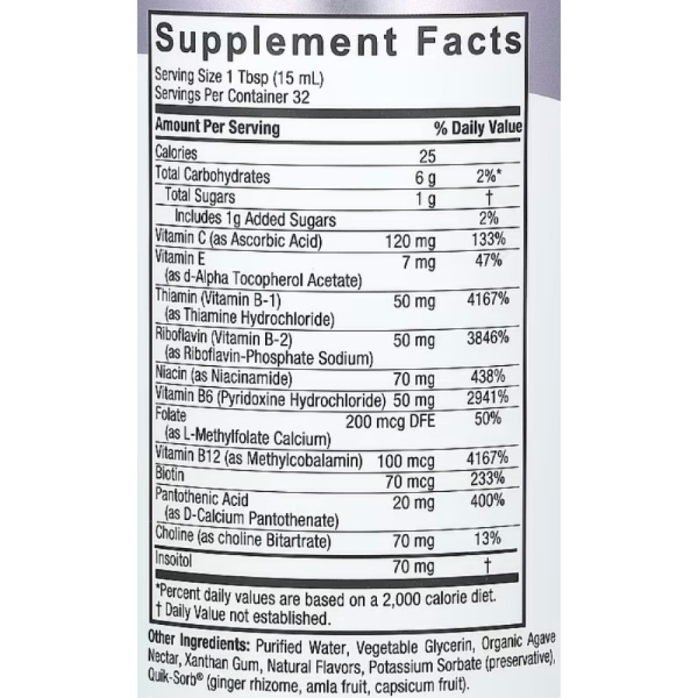 В комплекс Nature's Answer Liquid Vitamin B-Complex 480 ml /32 servings/ Tangerine