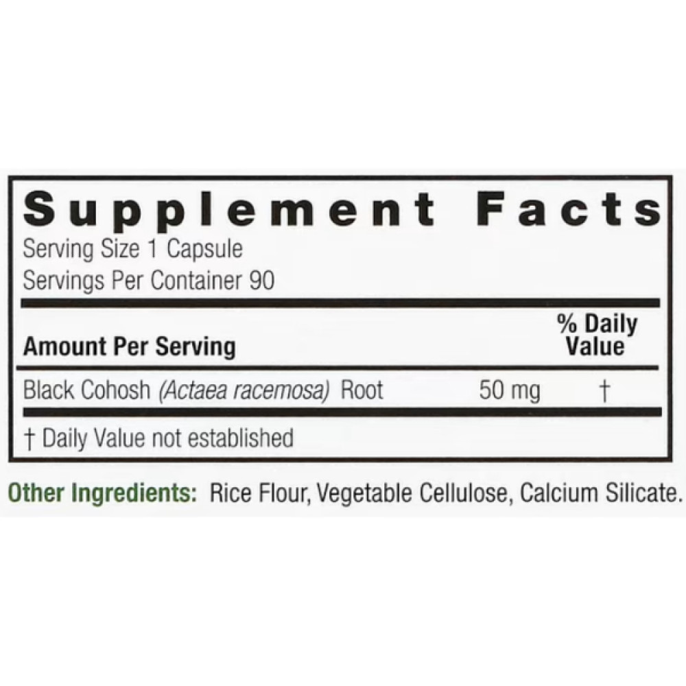 Клопогон Nature's Answer Black Cohosh, Full Spectrum Her 50 mg 90 Veg Caps