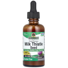 Розторопша Nature's Answer Milk Thistle Seed, Fluid Extract, Alcohol-Free 2000 mg 60 ml /30 servings/