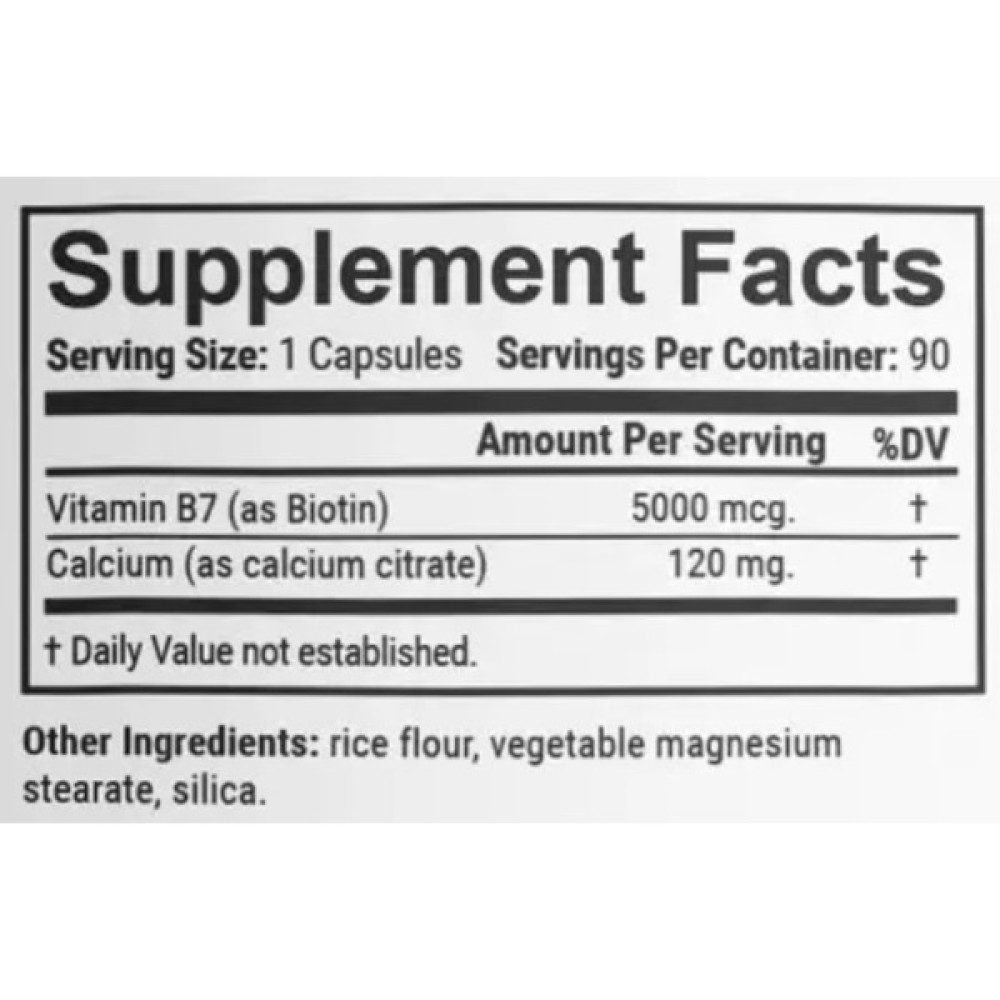 Біотин En`vie Lab Biotin 5000 mcg 90 Caps