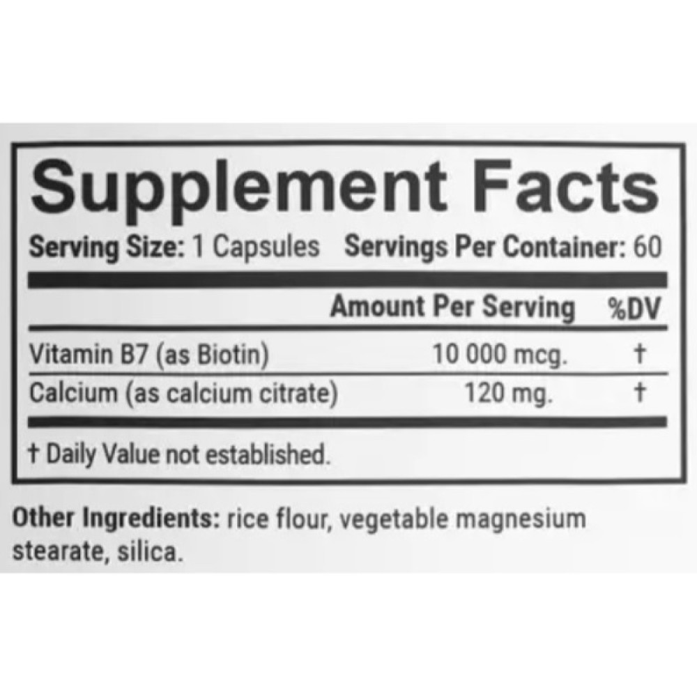 Біотин En`vie Lab Biotin 10000 mcg 60 Caps