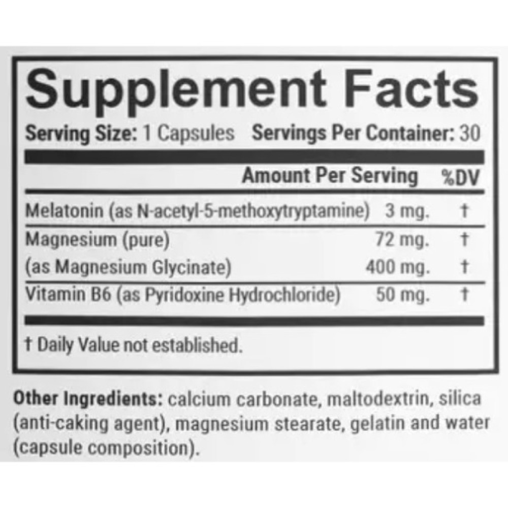 Мелатонін для сну En`vie Lab Melatomag 3 mg 30 Caps