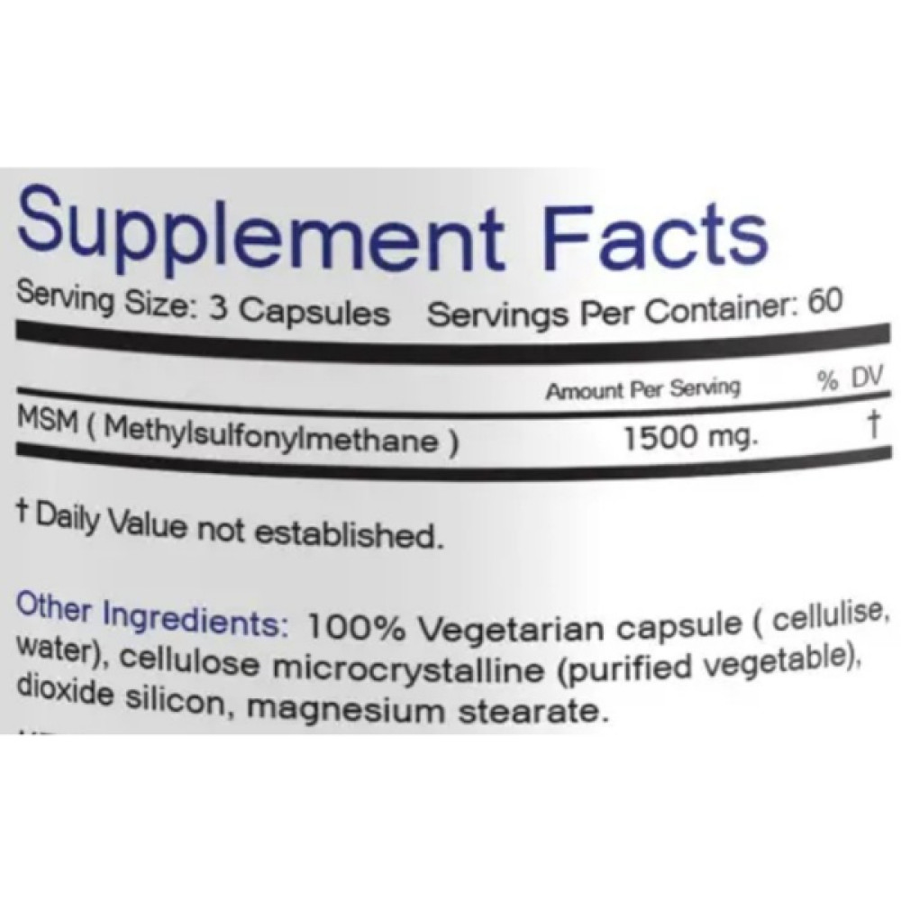 Препарат для суглобів та зв'зок Bionic Formula MSM 1500 mg 180 Caps