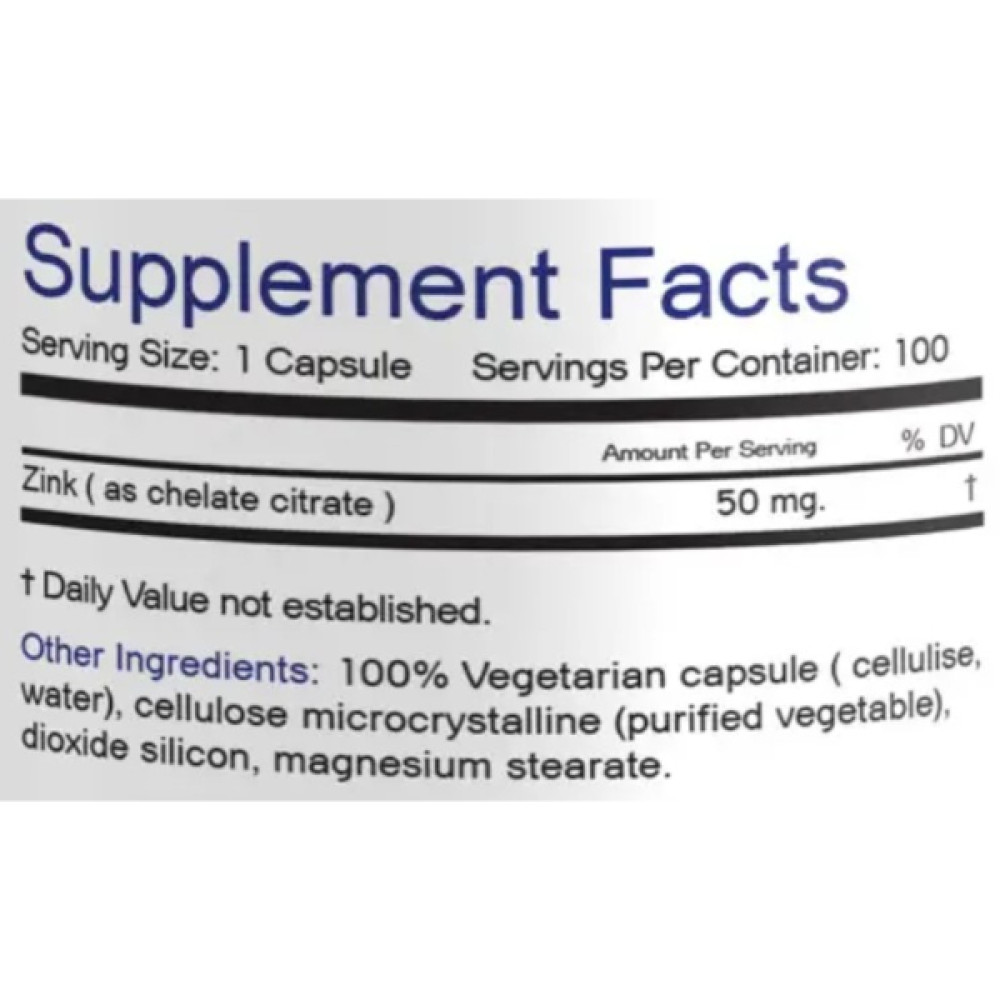 Мікроелемент Цинк Bionic Formula Zink (Citrate) 50 mg 100 Caps