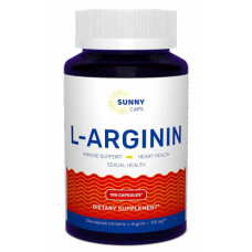 Аргінін Sunny Caps L-Arginine 750 mg 100 Caps
