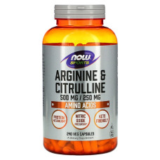 Амінокомплекс NOW Foods Arginine & Citrulline 240 Veg Caps
