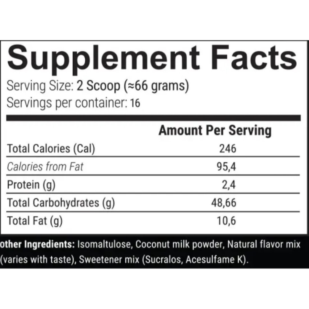 Гейнер GARO Nutrition Gainer Base 1000 g /16 servings/ Banana