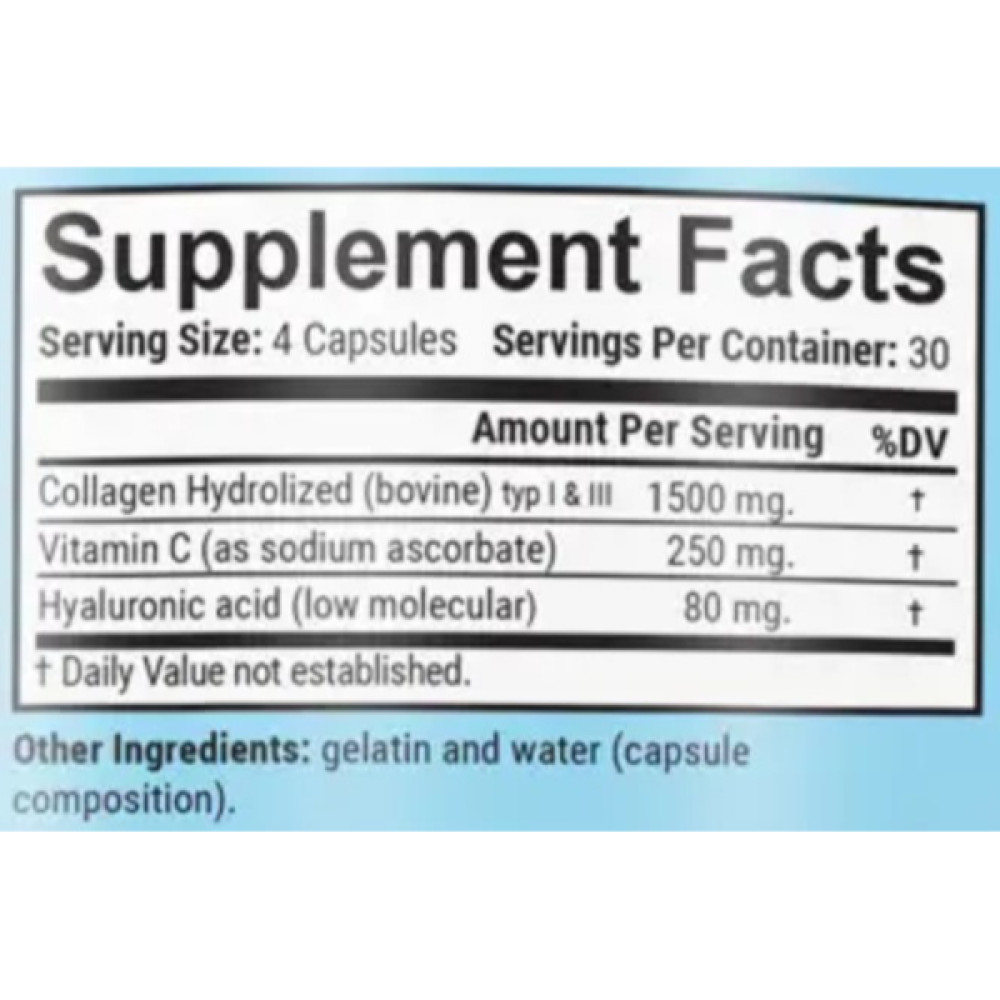 Хондропротектор (для спорту) GARO Nutrition Collagen HB + Vitamin C + Hyaluronic acid 120 Caps