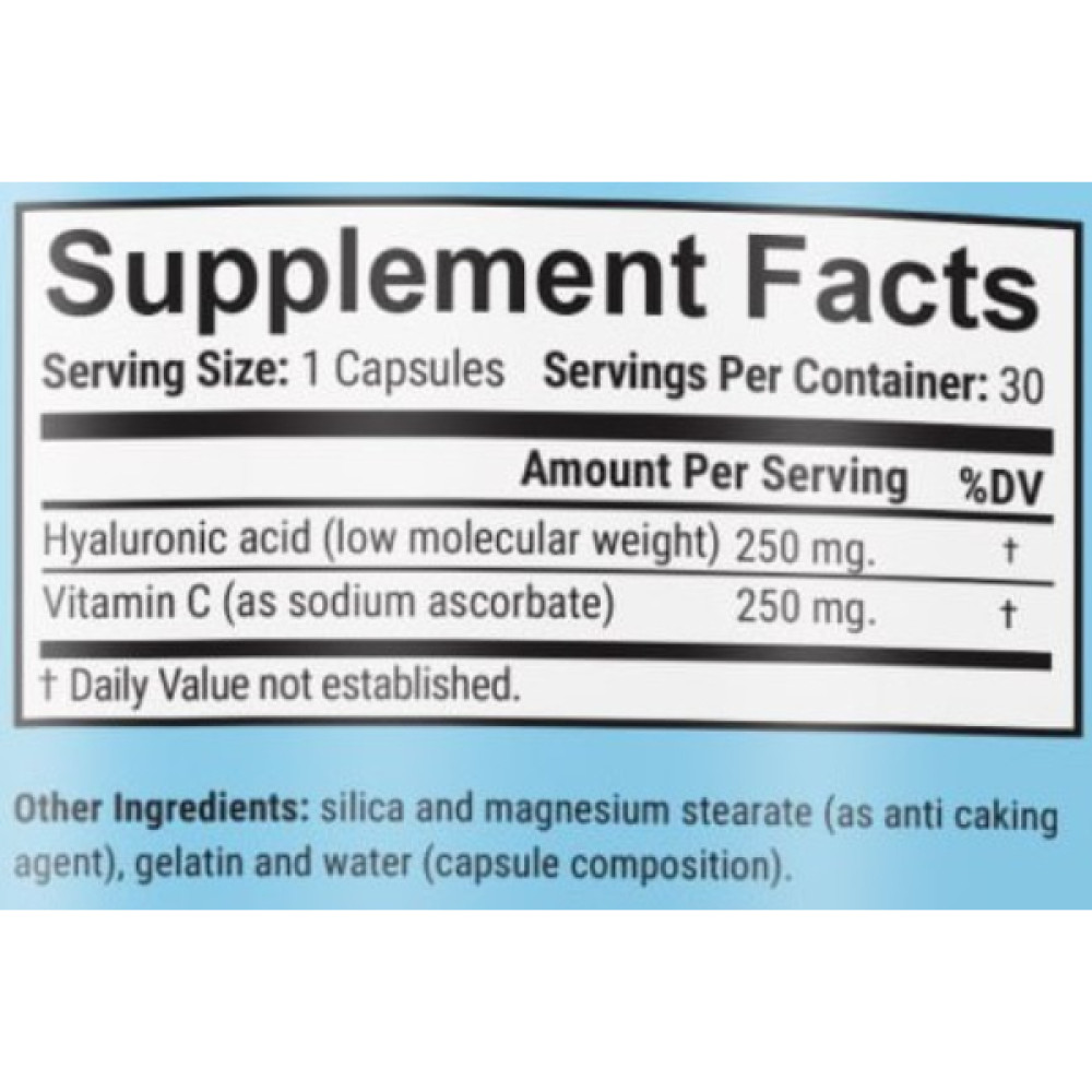 Хондропротектор (для спорту) GARO Nutrition Hyaluronic Acid 250 mg 30 Caps