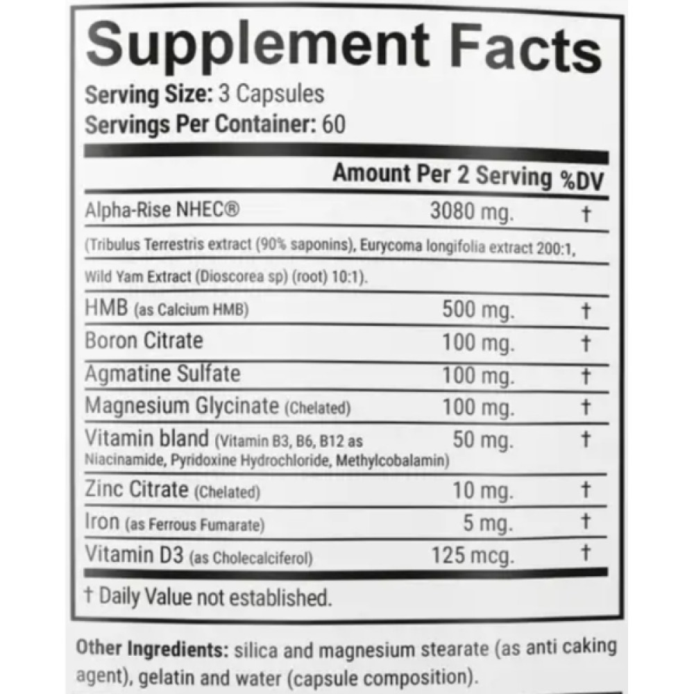 Комплексний тестостероновий препарат GARO Nutrition Alpha Test 2000 mg 180 Caps