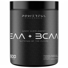 Амінокомплекс для спорту Powerful Progress EAA + BCAA 500 g /50 servings/ Tropical mix