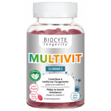 Мультивітаміни Biocyte Multivit Gummies 60 Gummies Strawberry Flavor