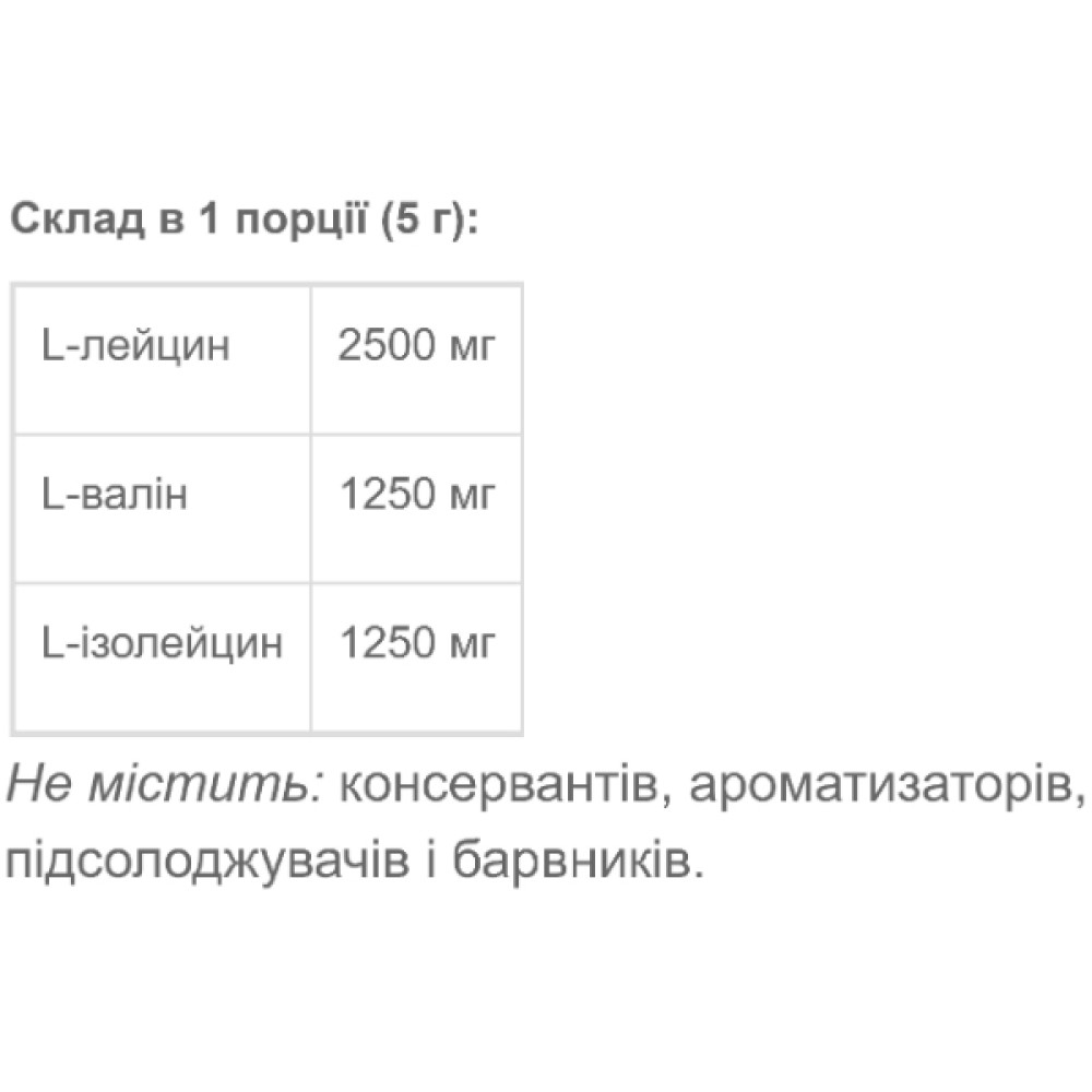 Амінокислота BCAA для спорту Vansiton BCAA 250 g /50 servings/