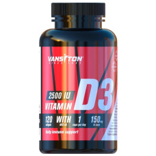 Вітамін D для спорту Vansiton Vitamin D3 2500 IU 120 Caps