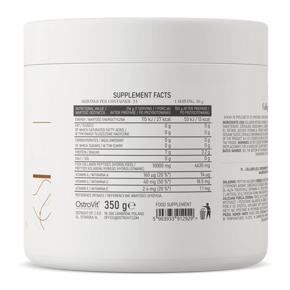 Хондропротектор (для спорту) OstroVit Collagen Jelly 350 g /21 servings/ Green Apple