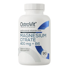 Мікроелемент Магній для спорту OstroVit Magnesium Citrate 400 mg + B6 90 Tabs