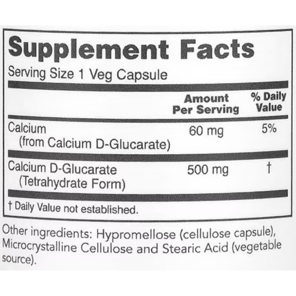 Мікроелемент Кальцій Protocol for Life Balance Calcium D-Glucarate 500 mg 90 Veg Caps