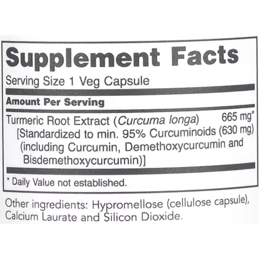 Куркума Protocol for Life Balance Curcumin, Turmeric Root Extract 665 mg 60 Veg Caps