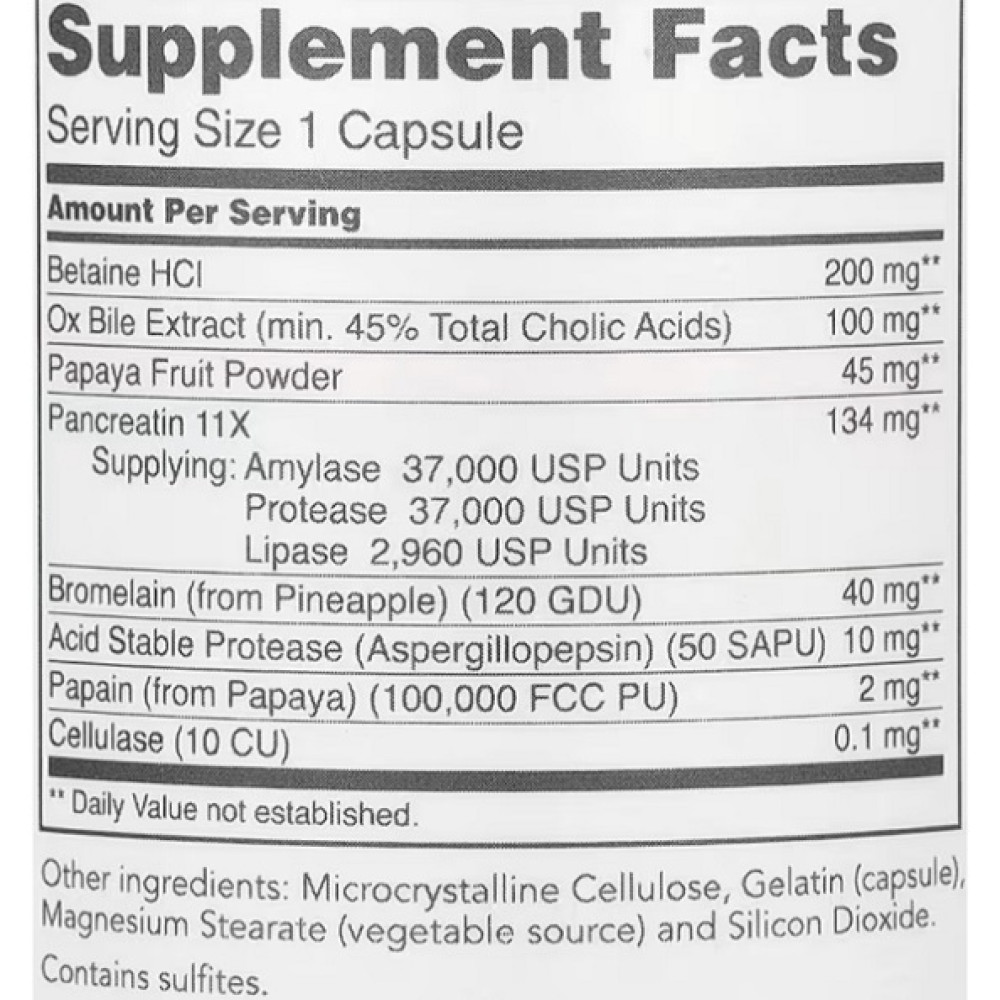 Травні ферменти Protocol for Life Balance Enzymes-HCl 120 Caps