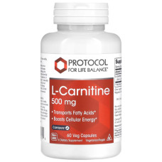 Карнітін Protocol for Life Balance L-Carnitine 500 mg 60 Veg Caps